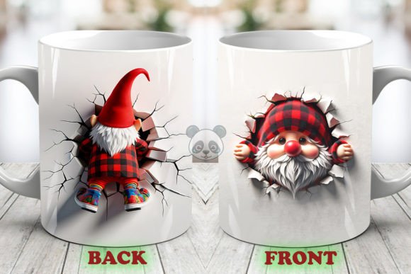 Both Side Valentine Gnome 3D Mug Wrap for Crafts & Digital Product Sellers