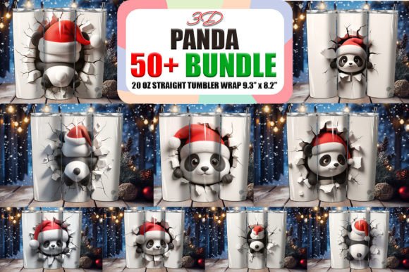 Bringing Holiday Cheer to Local Branding with Panda 3D Christmas Tumbler Wrap Bundle