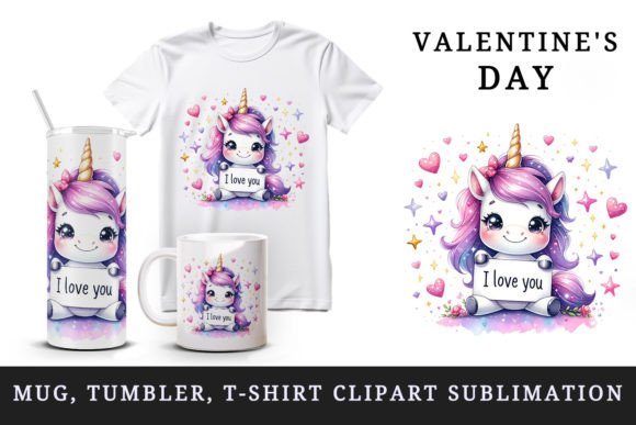 Cute Unicorn Mug Wrap Clipart Adds Playful Charm to Craft-Focused Content