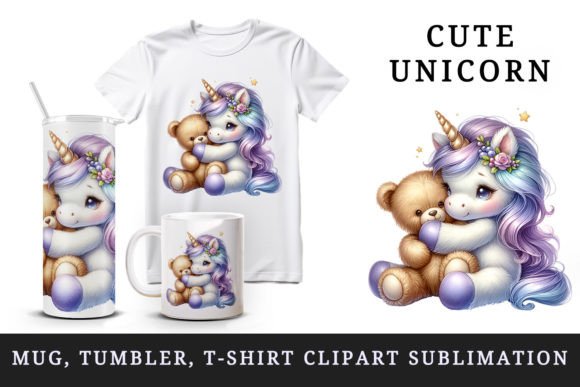 Cute Unicorn Tumbler, Mug Wrap & Crafts Clipart Review