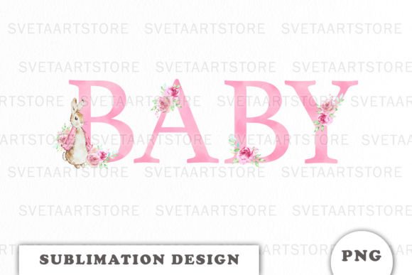 Flopsy Bunny Floral Baby Clipart for Crafts & Creative Branding Projects