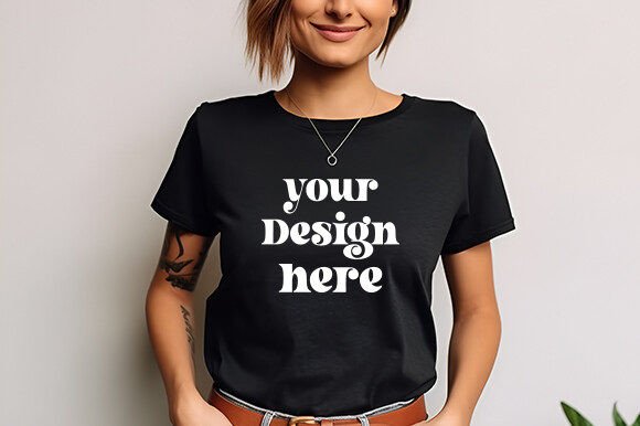 Gildan 5000 Women Black Mockup for T-Shirts: A Blogger’s Visual Design Review