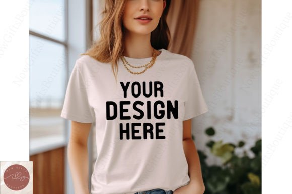 h1Valentine Gildan 5000 Women Mockup 8 for T-Shirts and Digital Product Sellers/h1