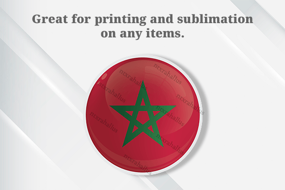 Morocco Round Icon PNG File: Icons for Local Branding