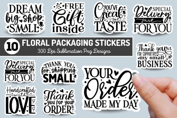 Small Business Stickers PNG Bundle: A Crafts-Inspired Design Asset for Real Client Work