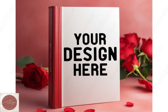 Valentine's Day Book Cover Mockup for Crafters & Etsy Sellers
