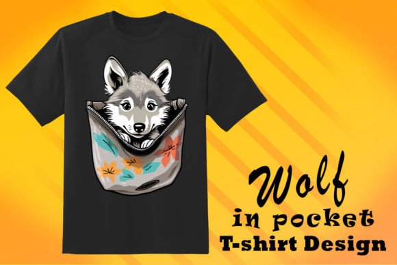 Wolf in Pocket Illustration for T-Shirt Designs: A Designer’s Review for Real Client Projects